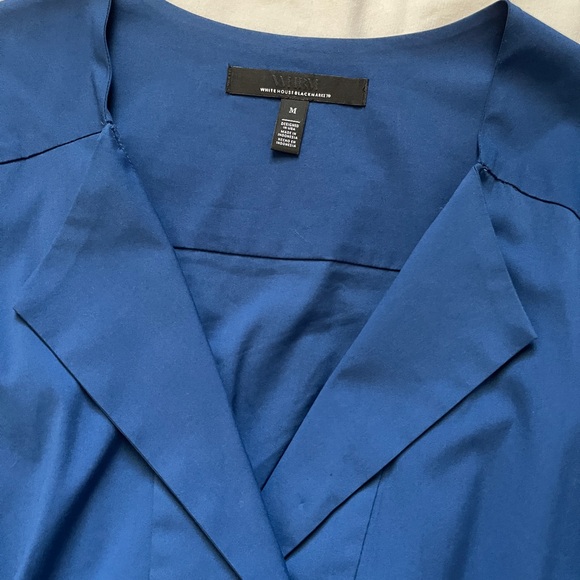 White House Black Market Royal Blue Peasant Midi Dress Size M - Picture 6 of 10